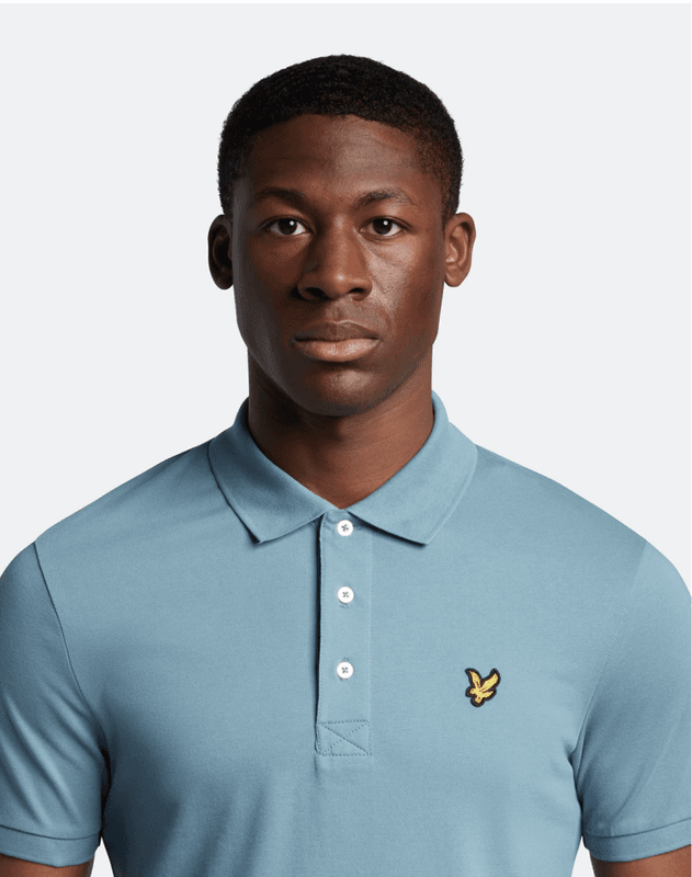 Lyle & Scott Plain Polo Shirt Skipton Blue