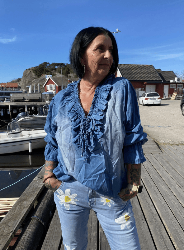 Belle Denim Bluse