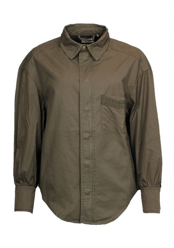 Isay Botelle Shirt Jacket Khaki
