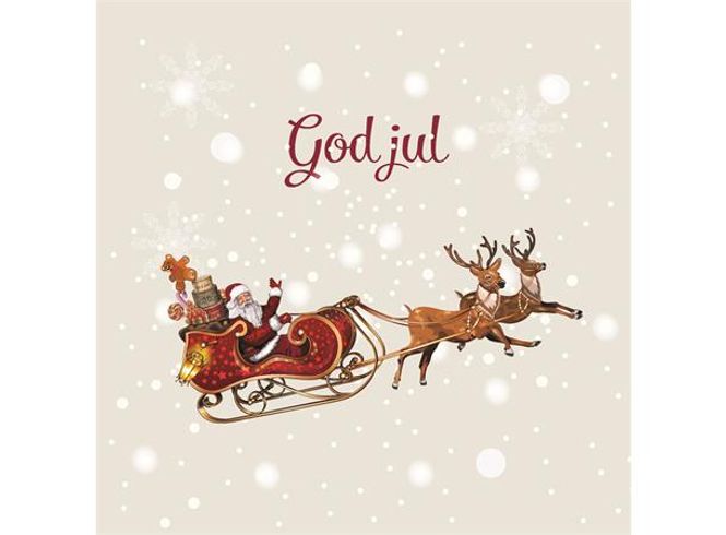 Hovedbilde Serviett lunsj 20 stk God Jul Nisseslede
