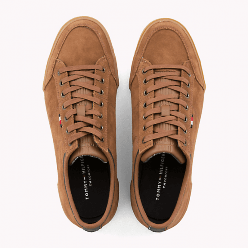 Tommy Hilfiger Core Suede Lace Up Cognac