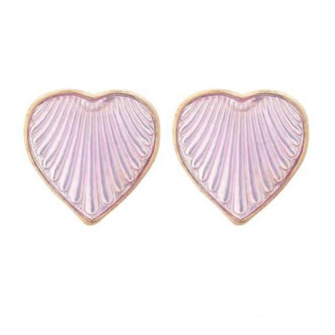 Hovedbilde NoraNorway Enamel Stud Ear Gold Lightpink