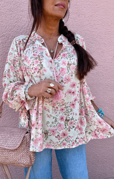 Love Forever Susanne Blouse Offwhite Flower