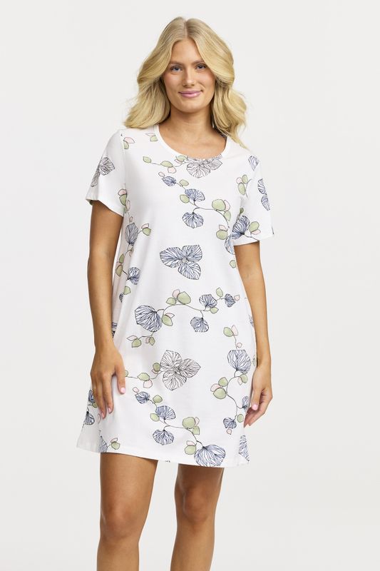 Damella Nattkjole med kort arm Ass.