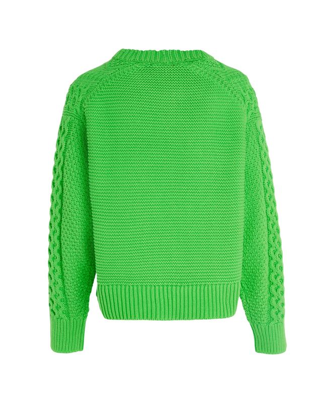 Tommy Hilfiger Cable Boyfriend Sweater Spring Lime