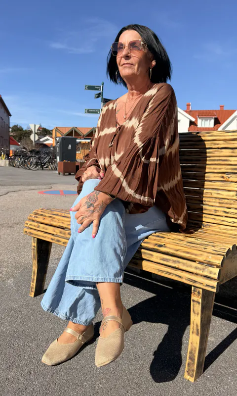 Coconut Milk Moana Oversize Top Brun