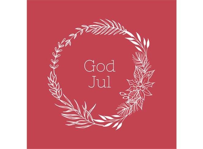 Hovedbilde Serviett lunsj 20 stk God Jul Krans