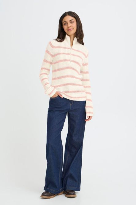 Hovedbilde Fransa Kamia Halfzip Hvit/Rosa