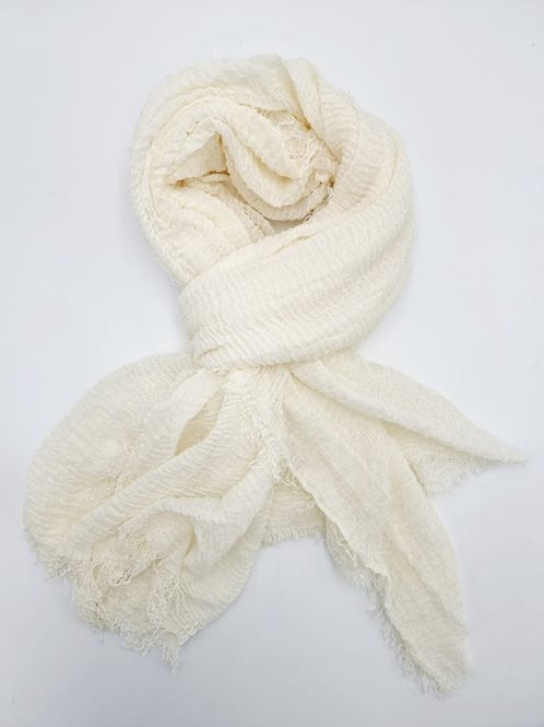 Hovedbilde Cat & Co Kreppet Skjerf Cream