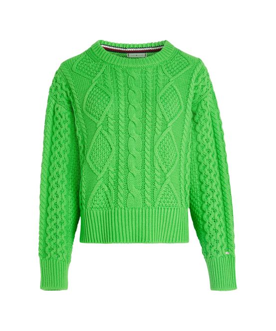 Hovedbilde Tommy Hilfiger Cable Boyfriend Sweater Spring Lime