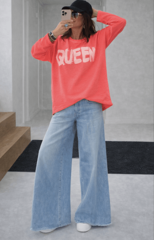 Love Forever Queen Topp Neon Coral