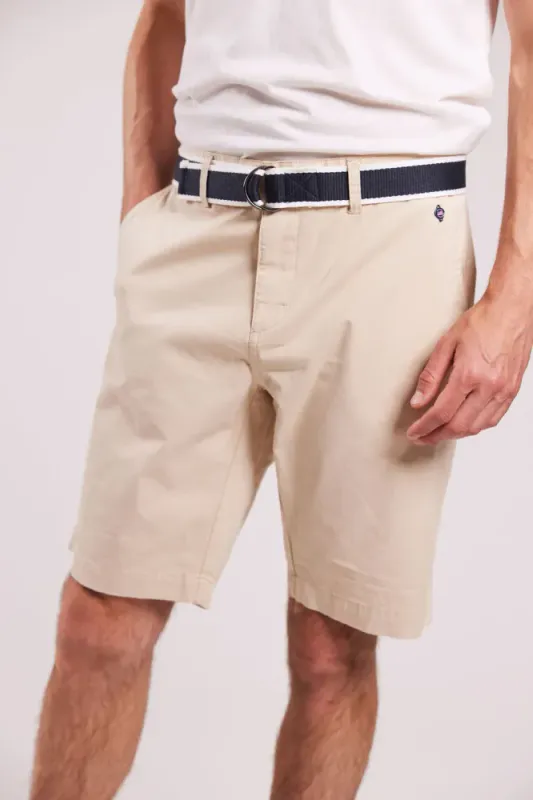 Sebago DKS Belted Bermuda Shorts Sand