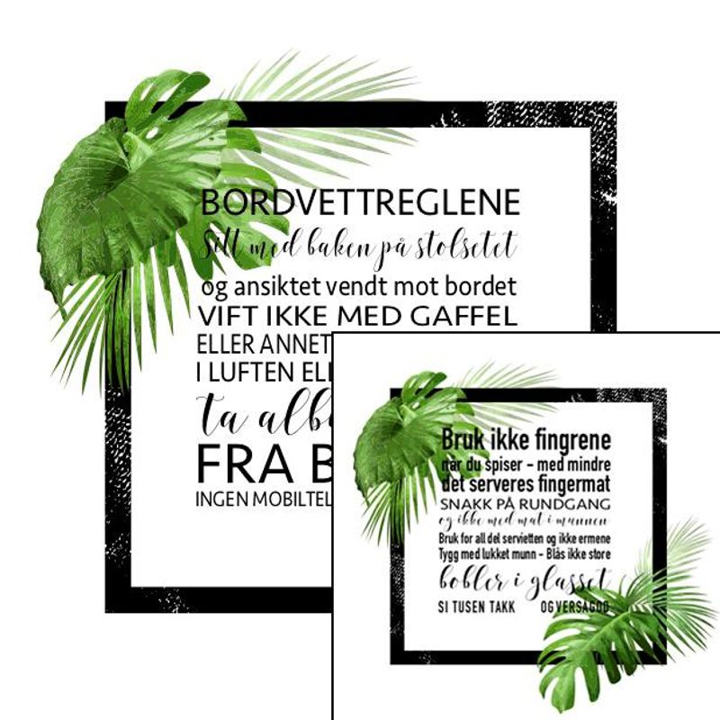 Serviett lunsj 20 stk Bordvett m/blader