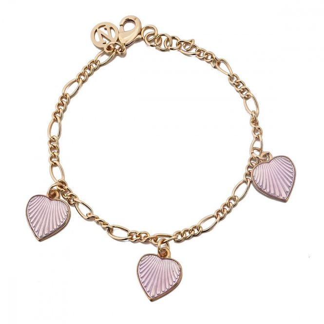 Hovedbilde NoraNorway Enamel Brace Gold Lightpink