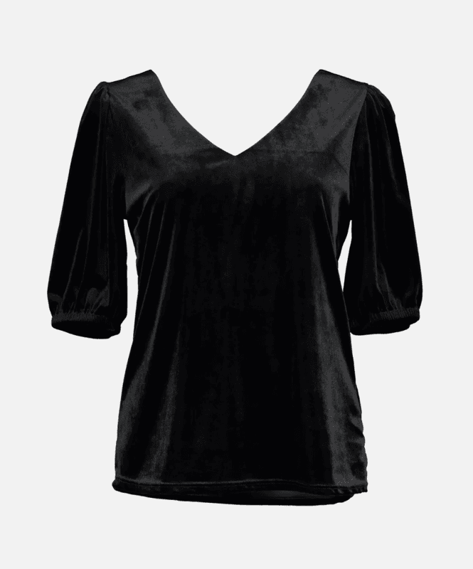 Floyd Velvet Party Top Black