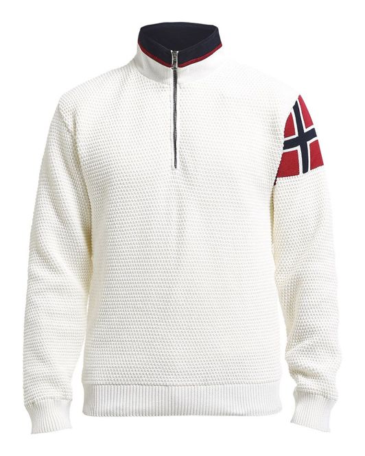 Hovedbilde Holebrook Norsk Flagg Genser Cream
